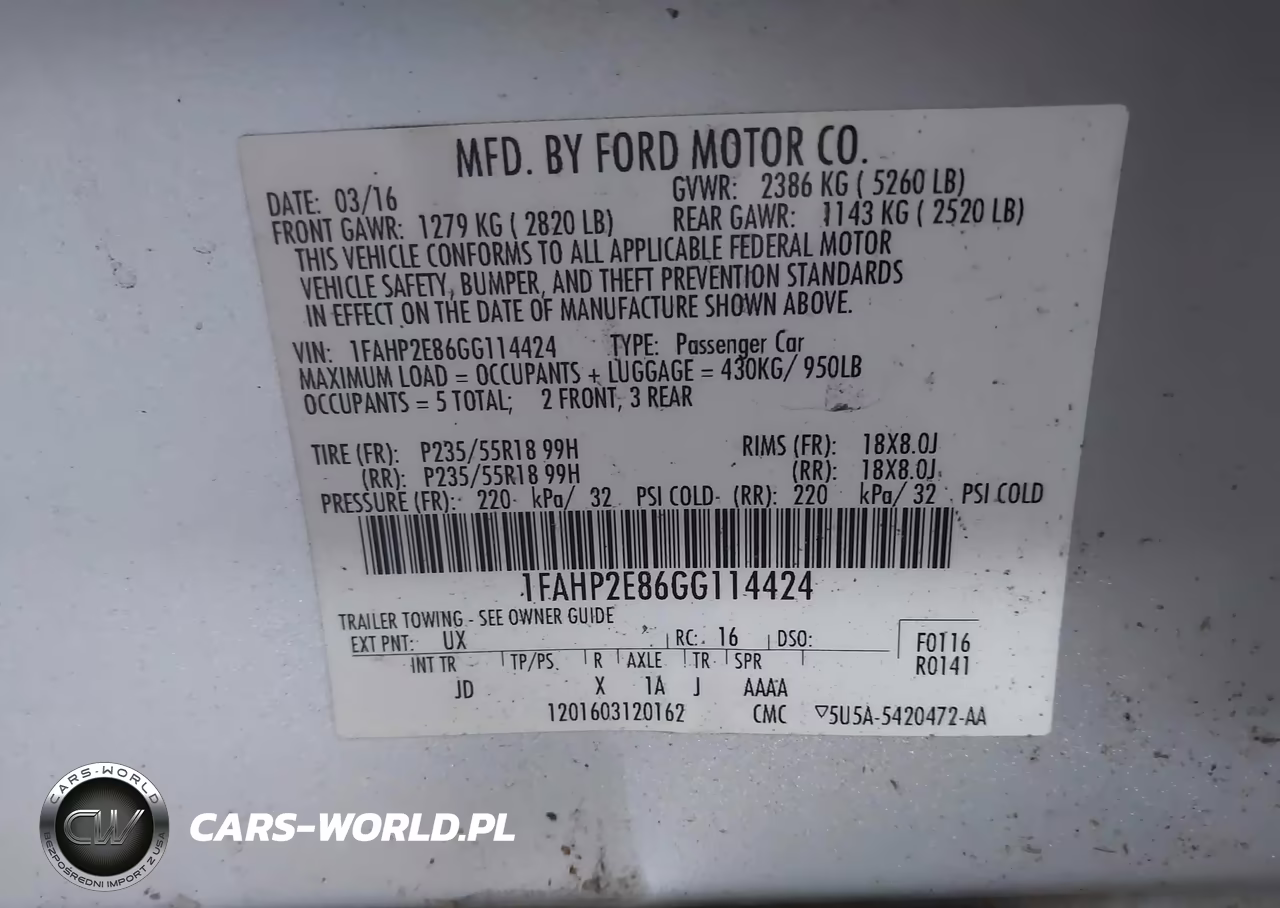 2016 Ford Taurus Sel VIN:1FAHP2E86GG114424 - 9