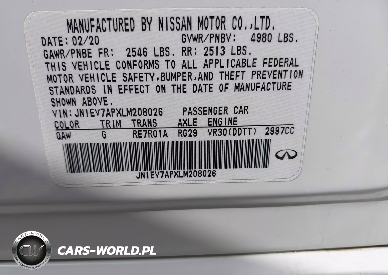2020 Infiniti Q50 Luxe VIN:JN1EV7APXLM208026 - 9