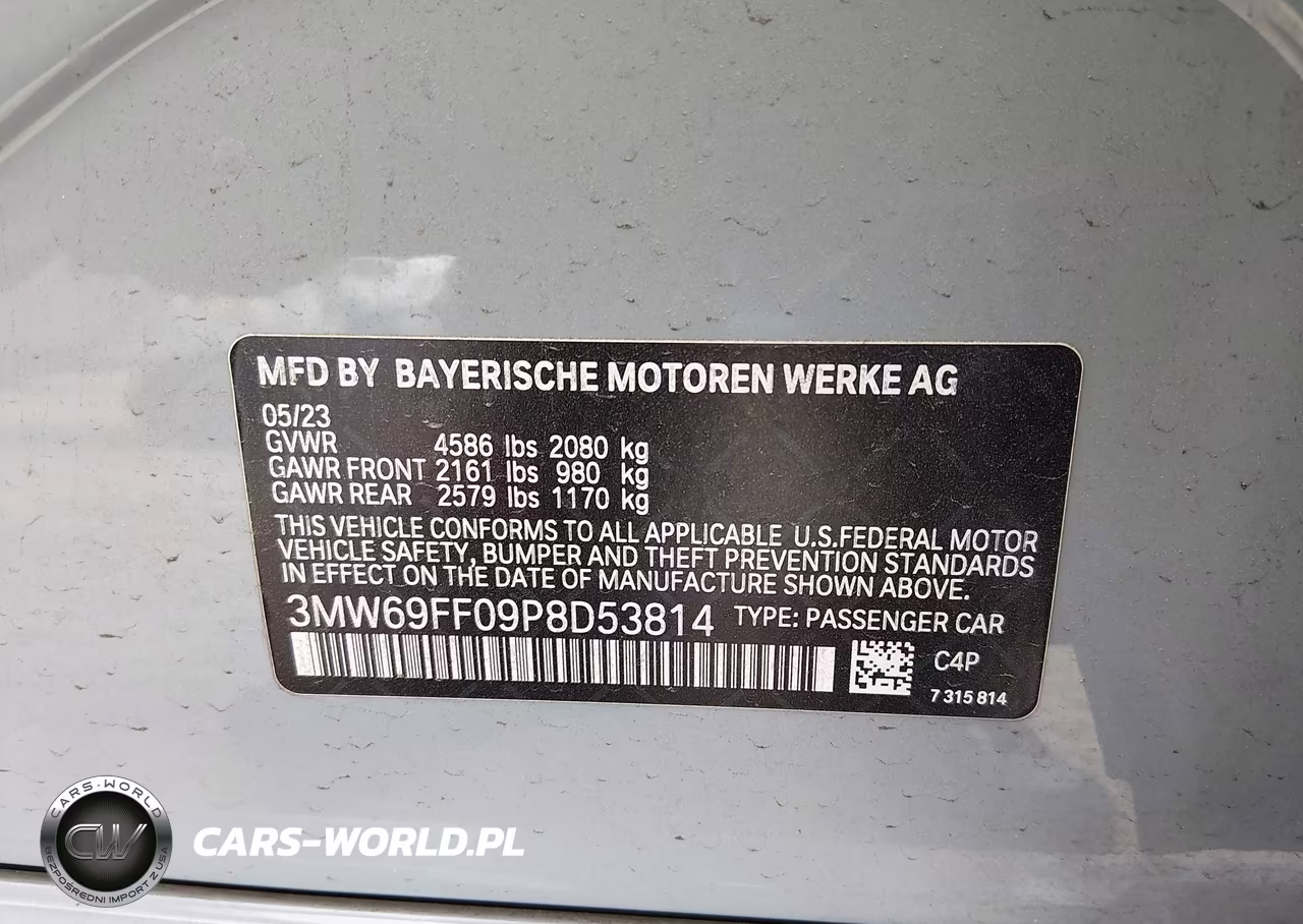 2023 BMW 330I VIN:3MW69FF09P8D53814 - 9