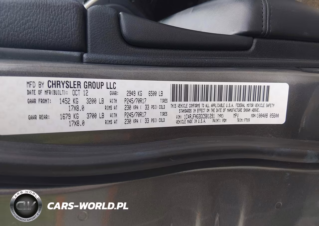 2013 Jeep Grand Cherokee Laredo VIN:1C4RJFAG3DC581291 - 9