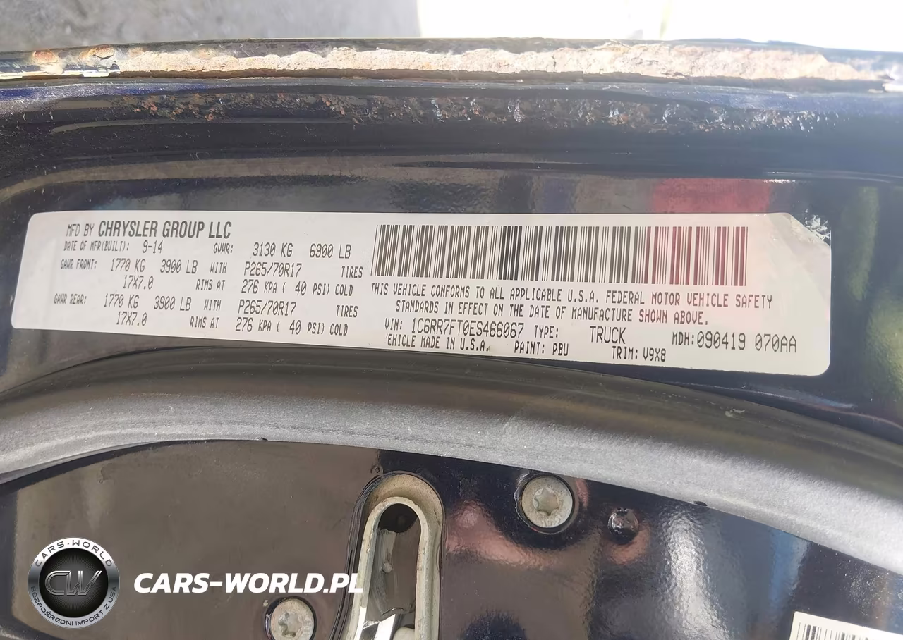 2014 Ram 1500 Tradesman VIN:1C6RR7FT0ES466067 - 9