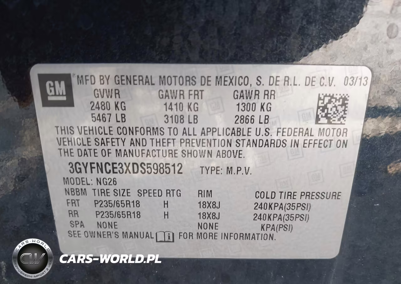 2013 Cadillac Srx Luxury Collection VIN:3GYFNCE3XDS598512 - 9