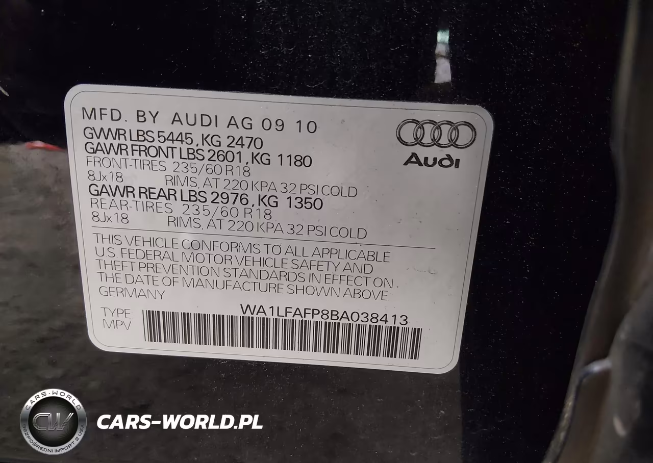 2011 Audi Q5 2.0T Premium VIN:WA1LFAFP8BA038413 - 9