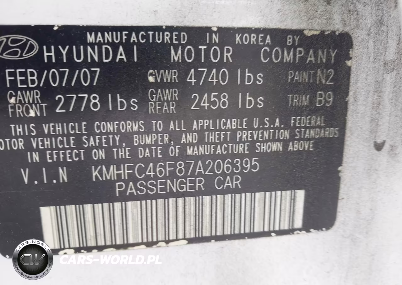 2007 Hyundai Azera Limited-Se VIN:KMHFC46F87A206395 - 9