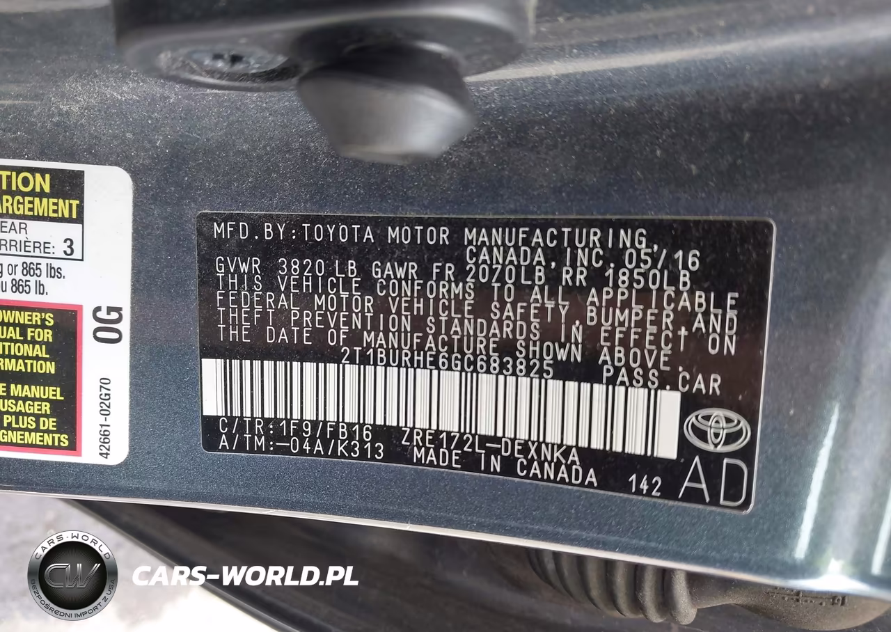 2016 Toyota Corolla Le VIN:2T1BURHE6GC683825 - 9
