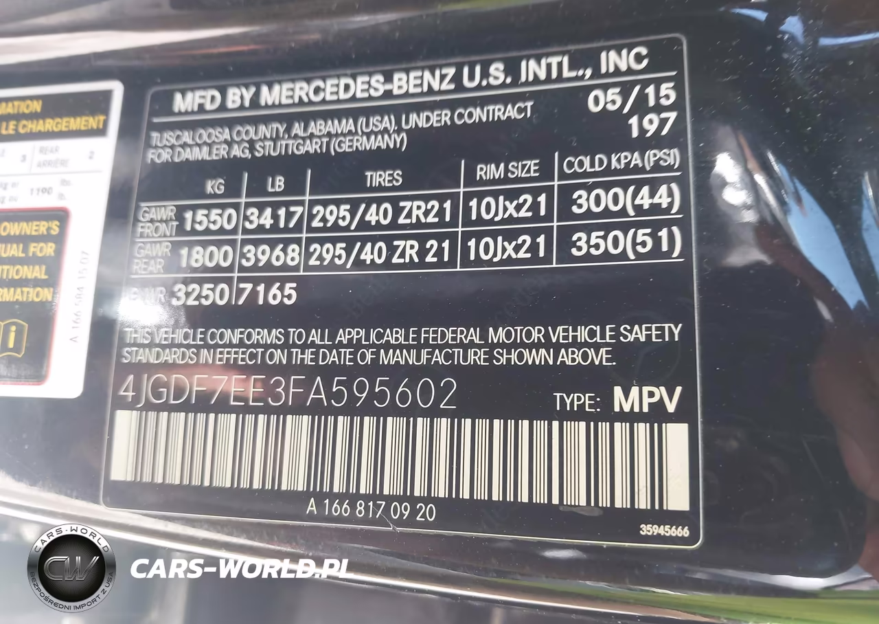 2015 Mercedes-Benz Gl 63 Amg 4Matic VIN:4JGDF7EE3FA595602 - 9