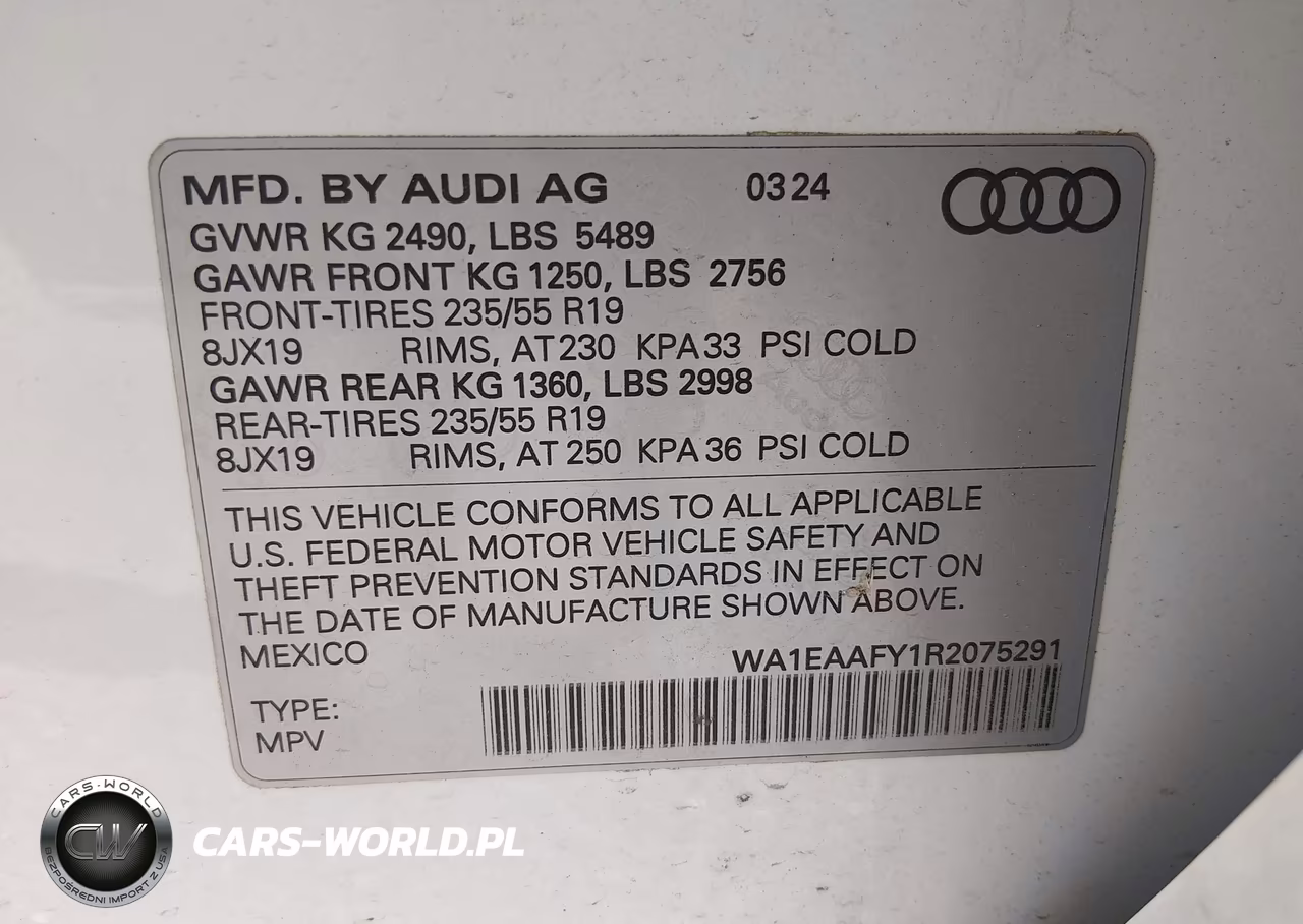 2024 Audi Q5 Premium Plus 45 Tfsi S Line Quattro VIN:WA1EAAFY1R2075291 - 9