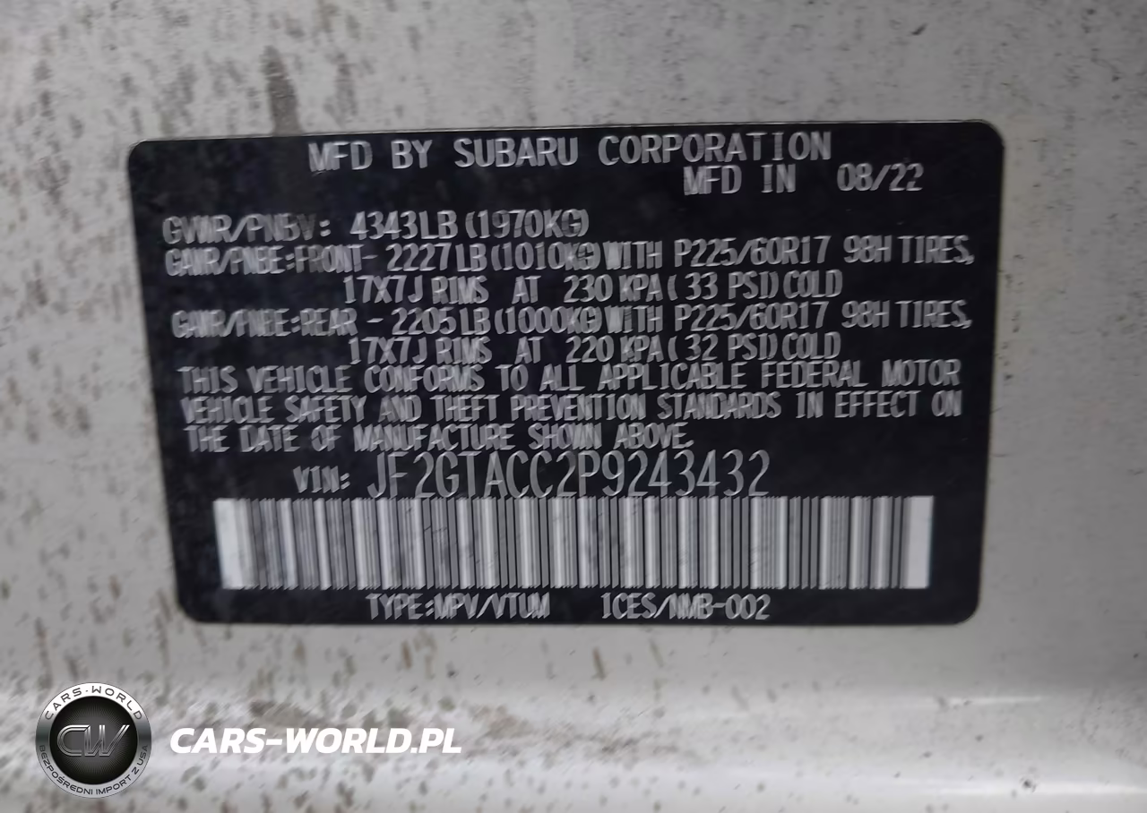 2023 Subaru Crosstrek Premium VIN:JF2GTACC2P9243432 - 9