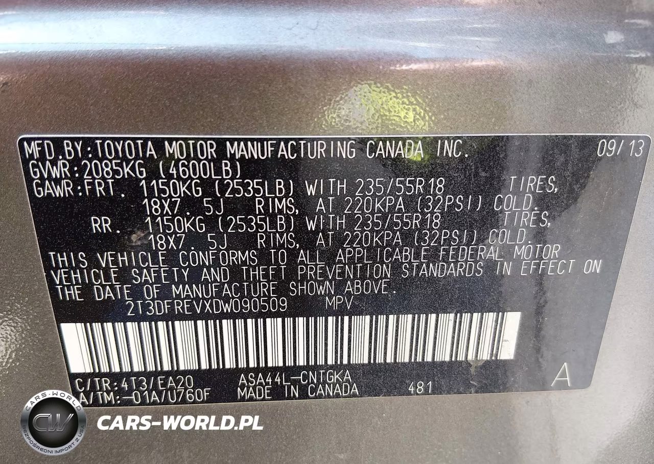 2013 Toyota Rav4 Limited VIN:2T3DFREVXDW090509 - 9