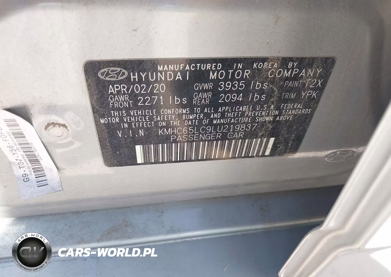 2020 Hyundai Ioniq Hybrid Blue VIN:KMHC65LC9LU219837 - 9