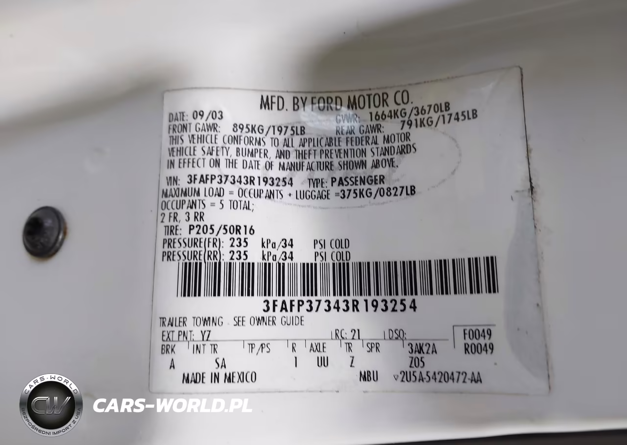 2003 Ford Focus Zx5 VIN:3FAFP37343R193254 - 9