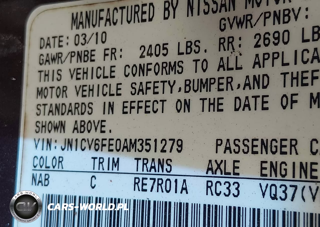 2010 Infiniti G37 VIN:JN1CV6FE0AM351279 - 9