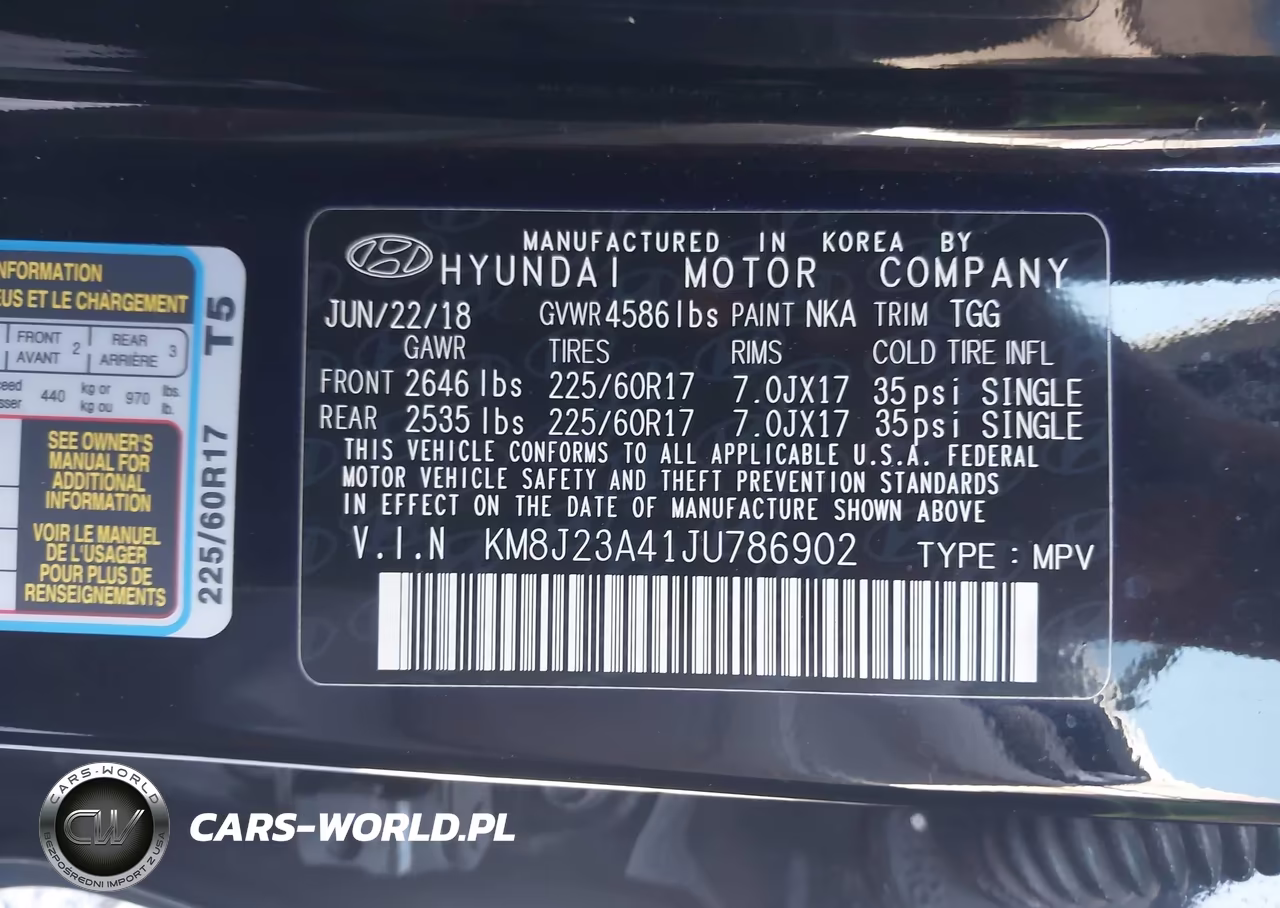 2018 Hyundai Tucson Se VIN:KM8J23A41JU786902 - 9