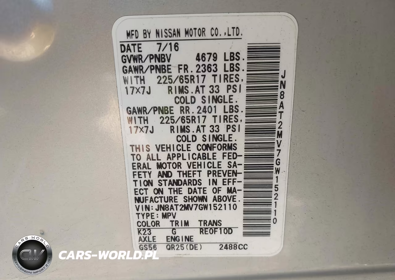 2016 Nissan Rogue S VIN:JN8AT2MV7GW152110 - 9