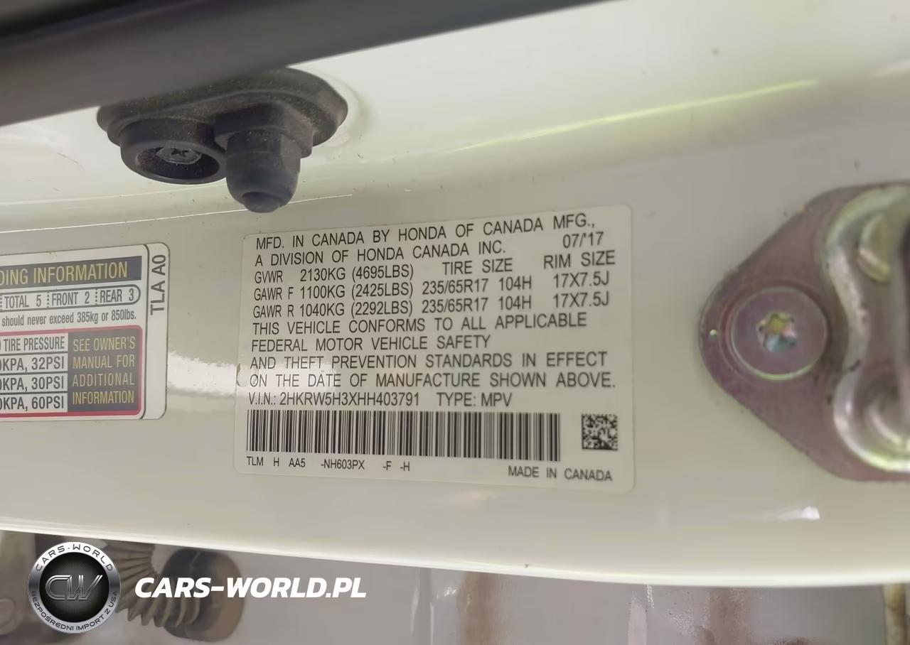 2017 Honda Cr-V Lx VIN:2HKRW5H3XHH403791 - 9
