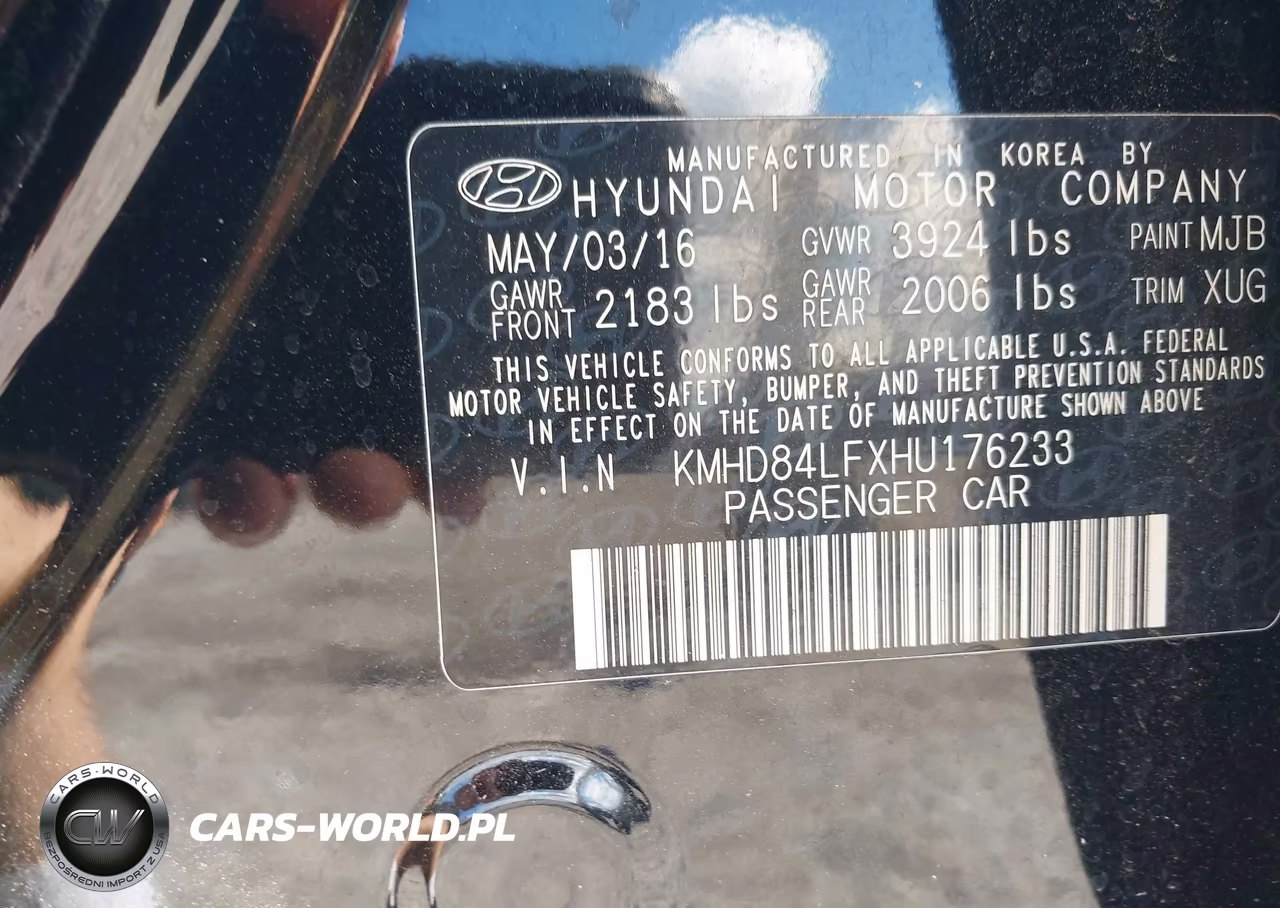 2017 Hyundai Elantra Limited VIN:KMHD84LFXHU176233 - 9