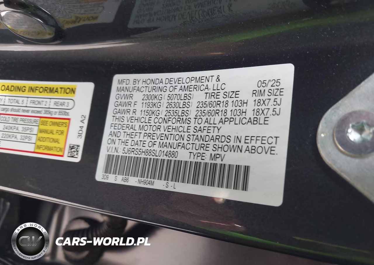 2025 Honda Cr-V Hybrid Sport-L VIN:5J6RS5H88SL014880 - 9