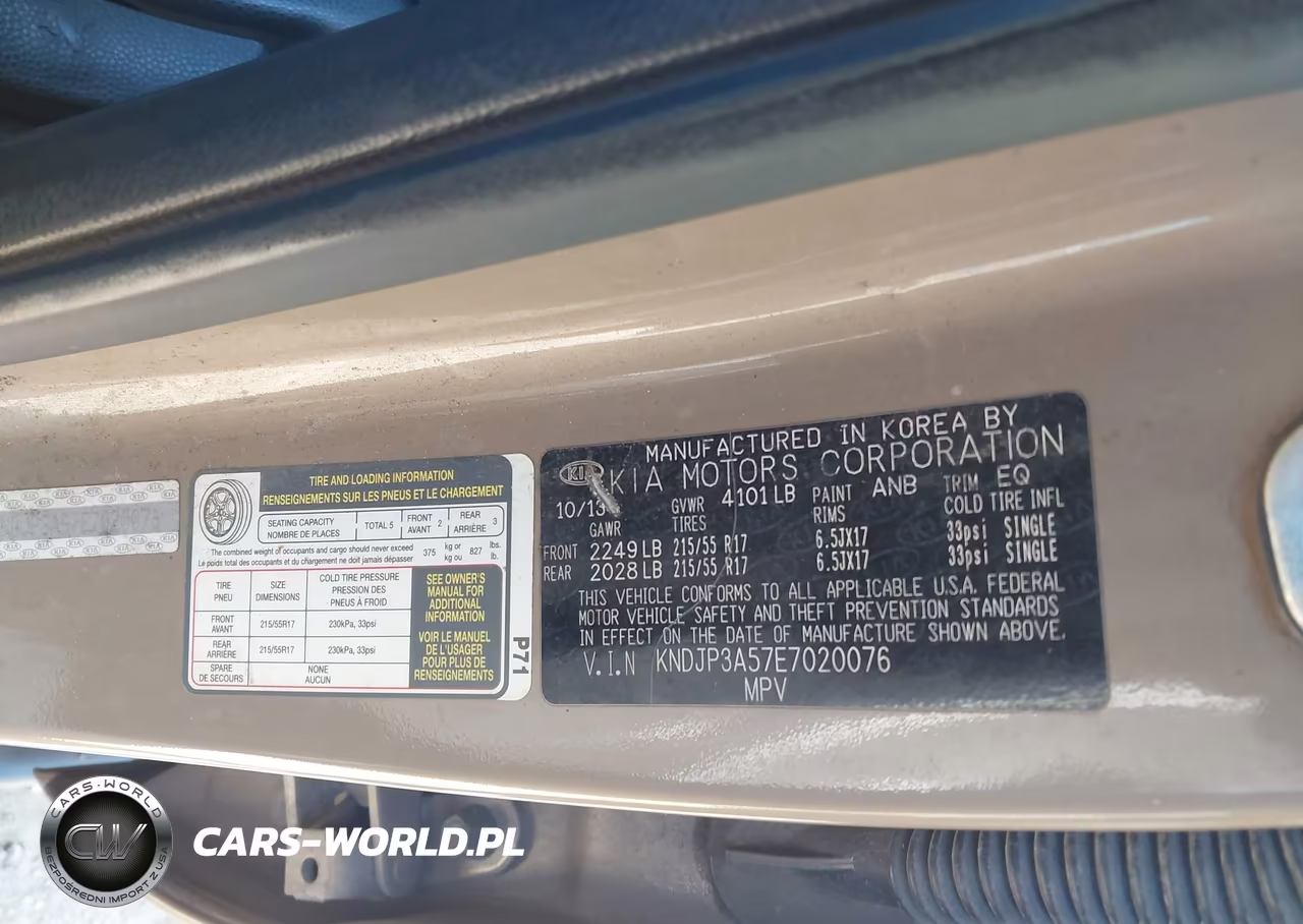 2014 Kia Soul + VIN:KNDJP3A57E7020076 - 9
