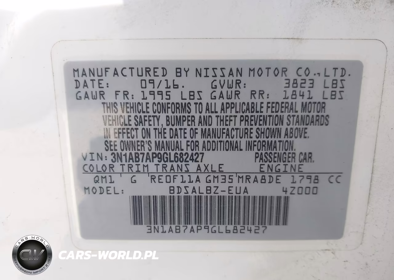 2016 Nissan Sentra S VIN:3N1AB7AP9GL682427 - 9