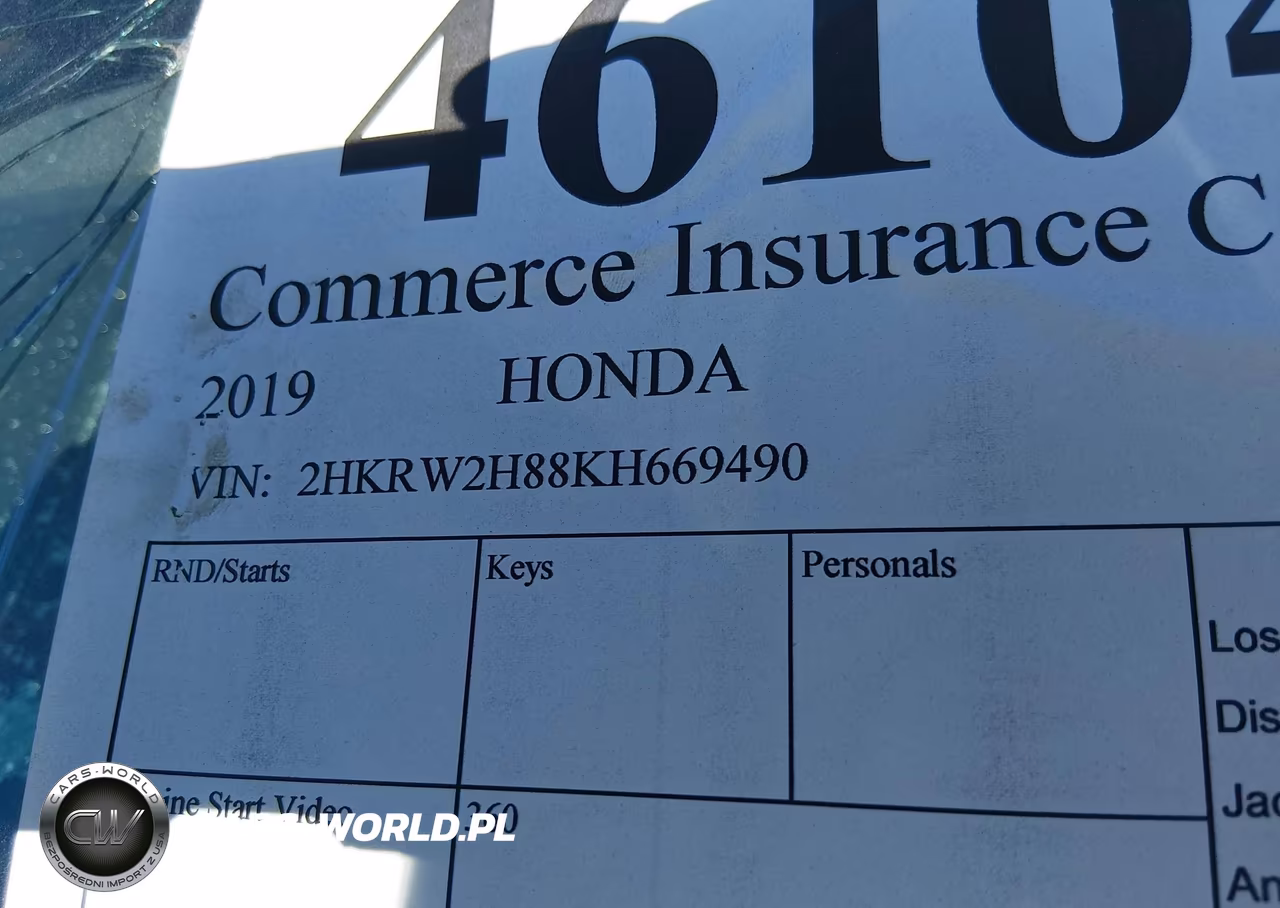 2019 Honda Cr-V Ex-L VIN:2HKRW2H88KH669490 - 9