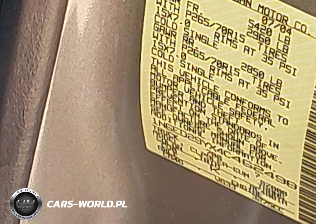 2004 Nissan Frontier Xe-V6 VIN:1N6ED29YX4C462498 - 9