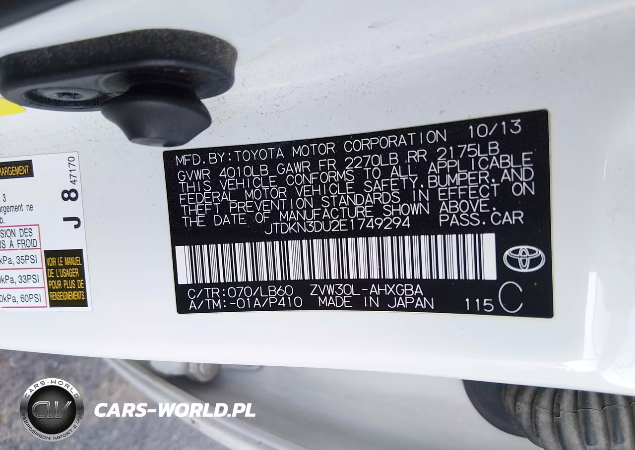 2014 Toyota Prius Four VIN:JTDKN3DU2E1749294 - 9