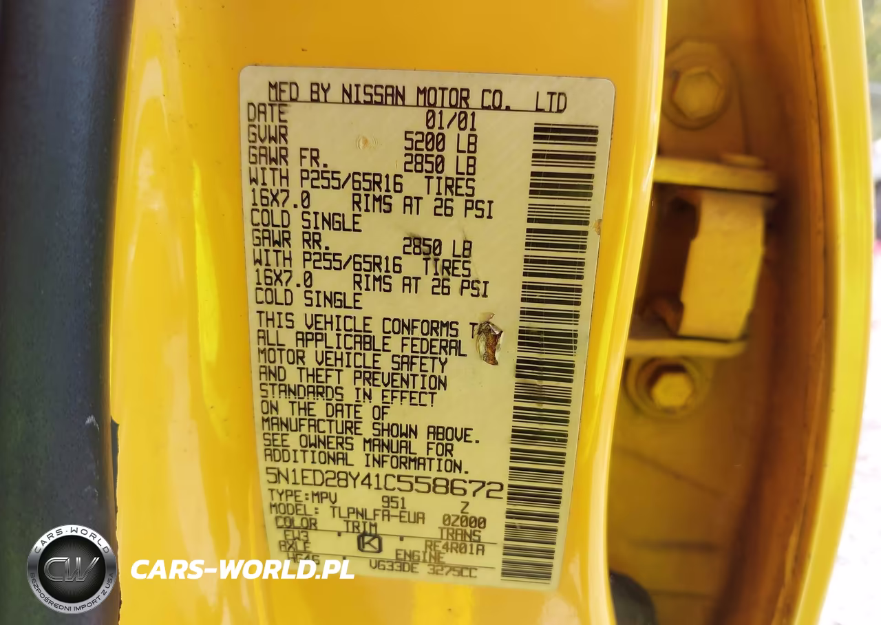 2001 Nissan Xterra Se VIN:5N1ED28Y41C558672 - 9