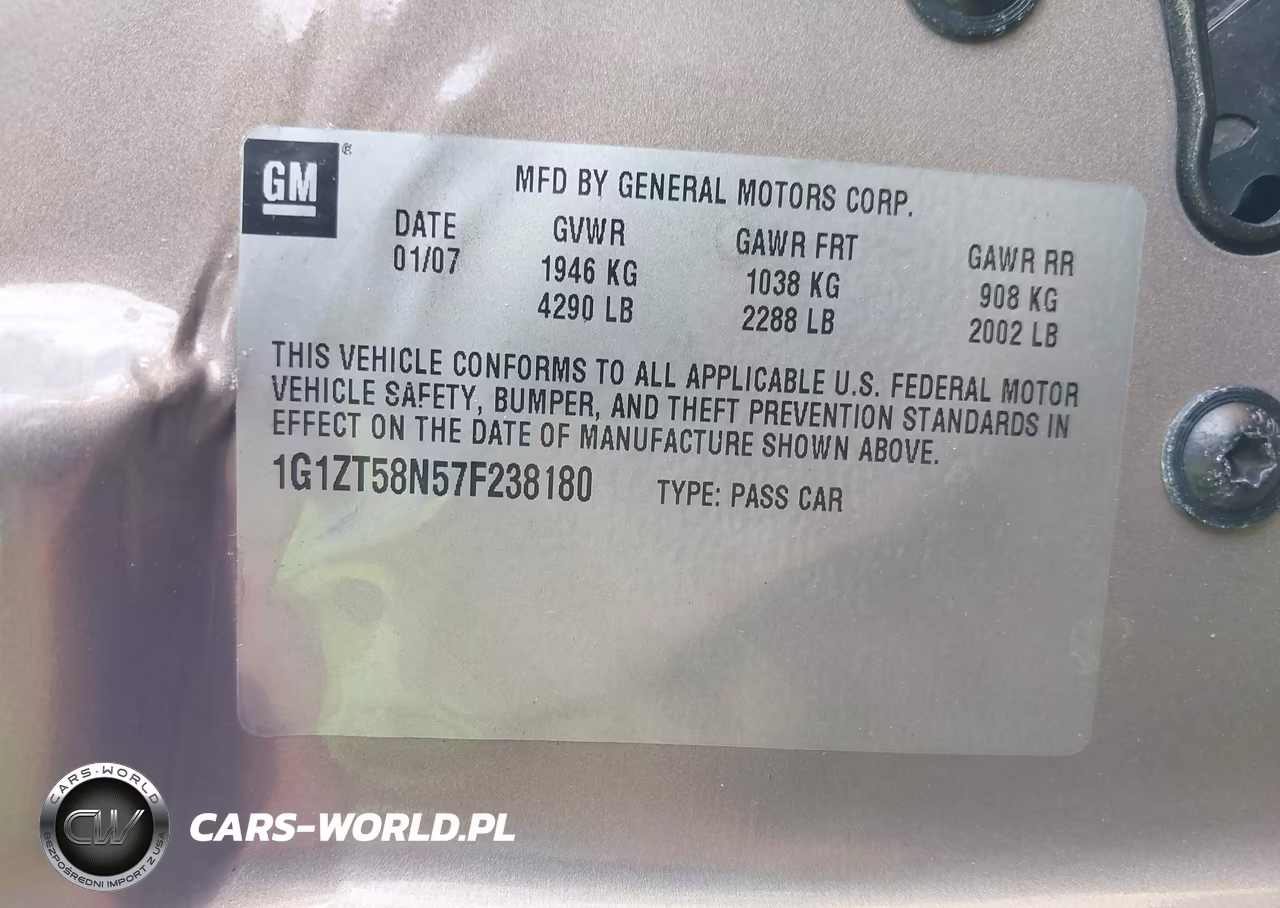 2007 Chevrolet Malibu Lt VIN:1G1ZT58N57F238180 - 9