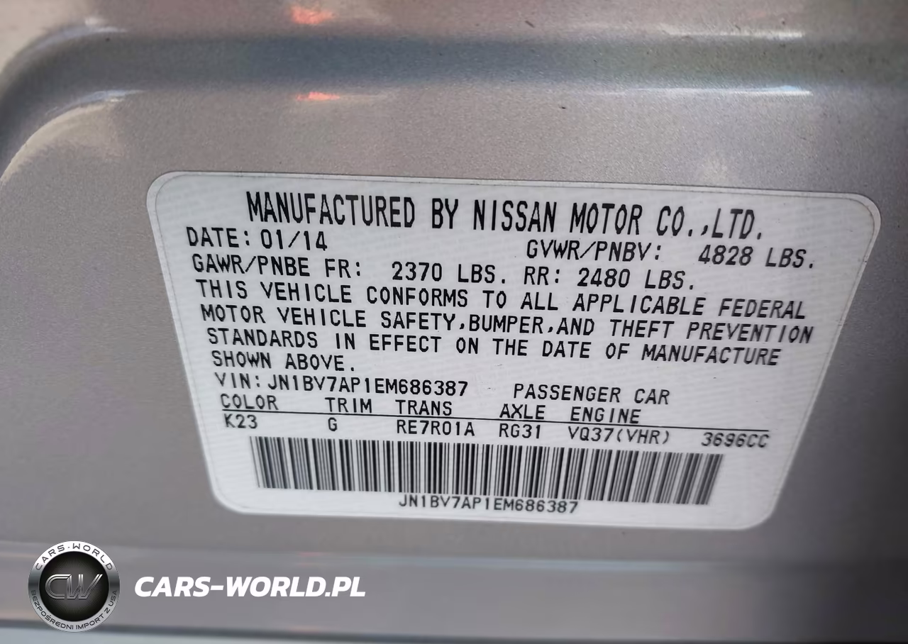 2014 Infiniti Q50 Premium VIN:JN1BV7AP1EM686387 - 9