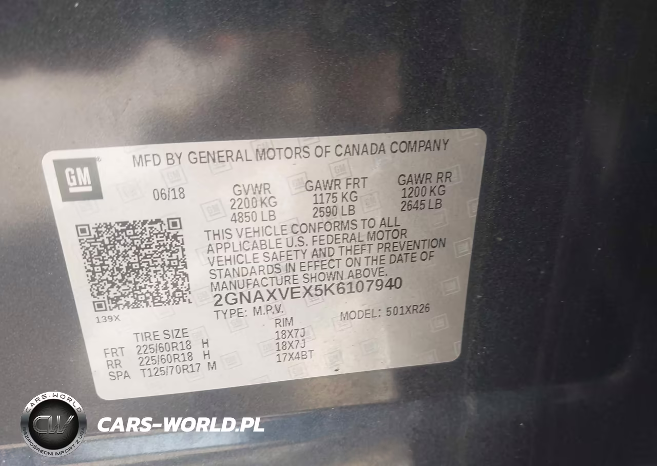2019 Chevrolet Equinox Lt VIN:2GNAXVEX5K6107940 - 9
