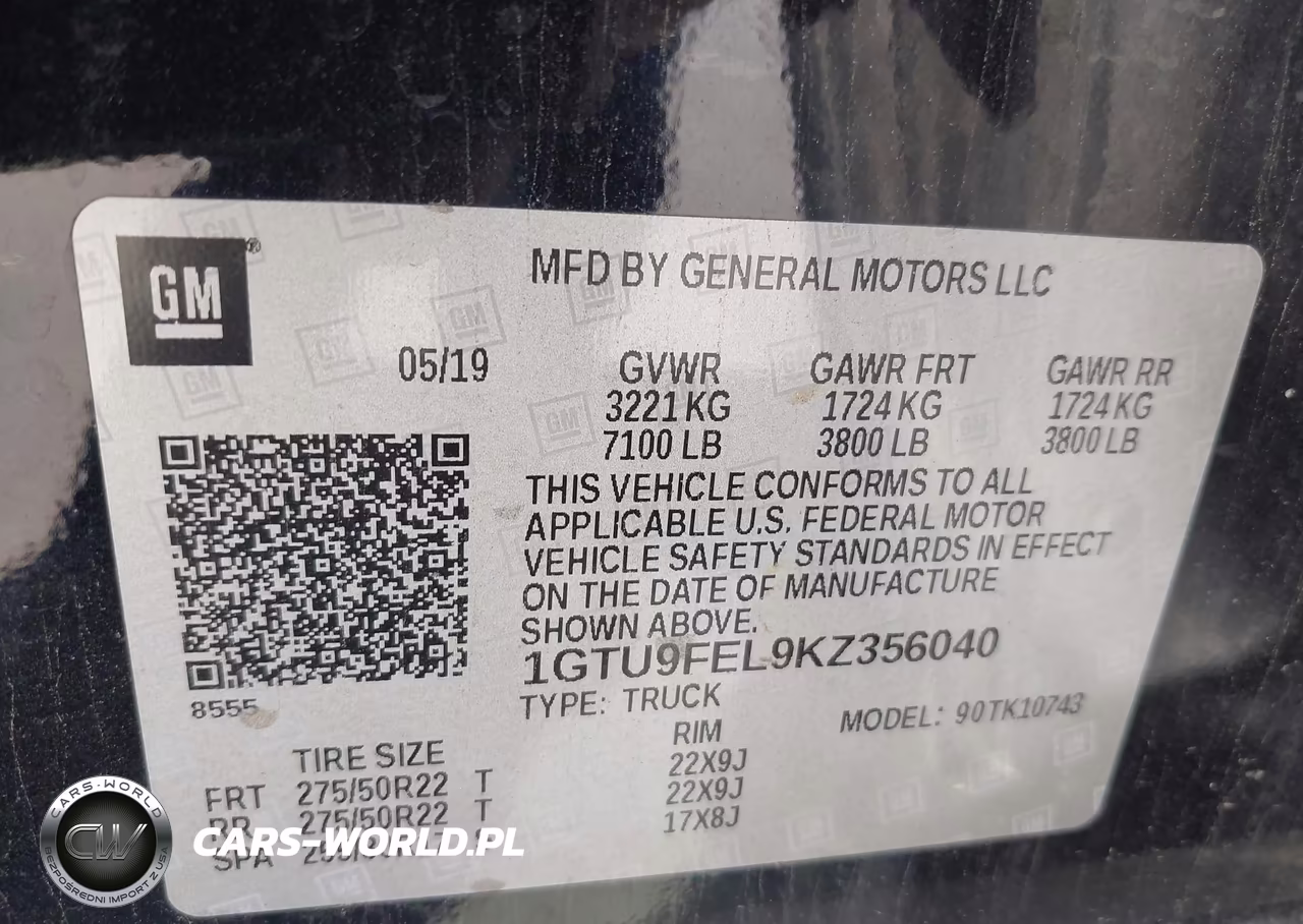 2019 GMC Sierra 1500 Denali VIN:1GTU9FEL9KZ356040 - 9