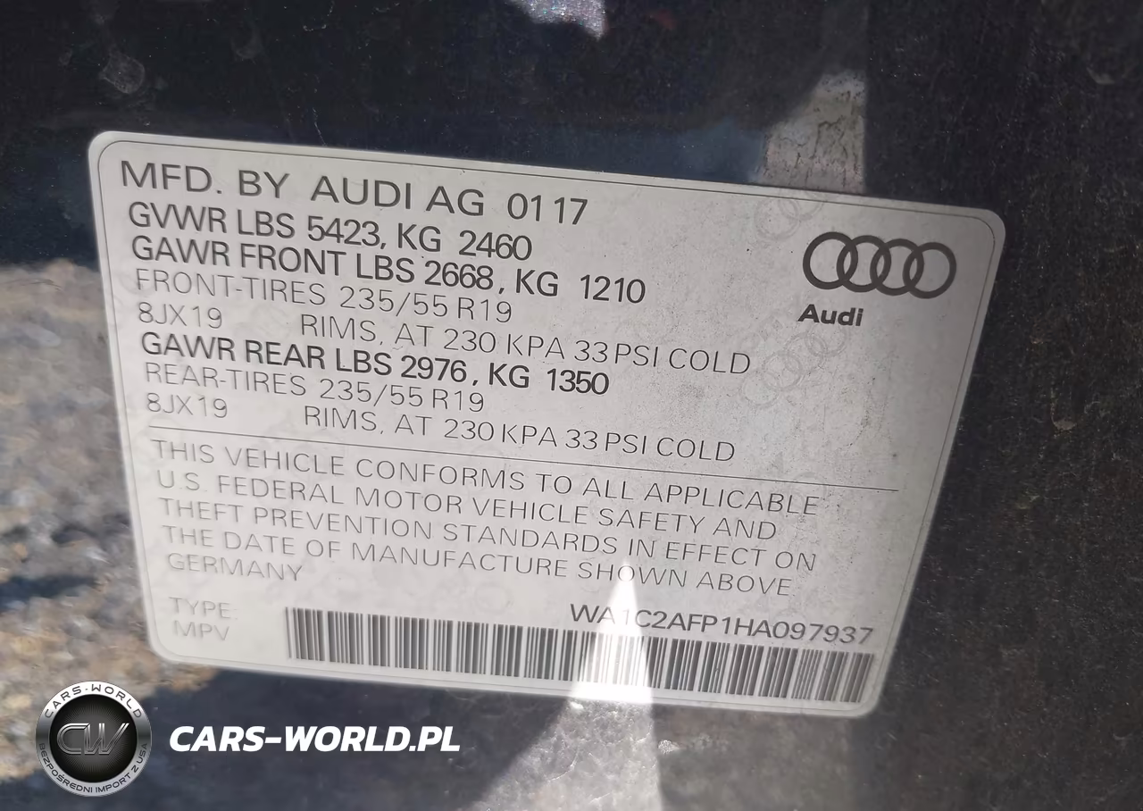 2017 Audi Q5 2.0T Premium VIN:WA1C2AFP1HA097937 - 9