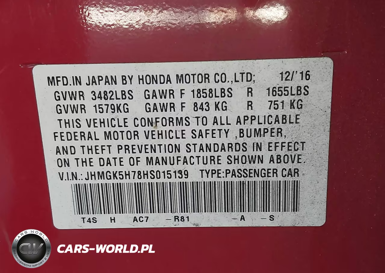 2017 Honda Fit Ex VIN:JHMGK5H78HS015139 - 9