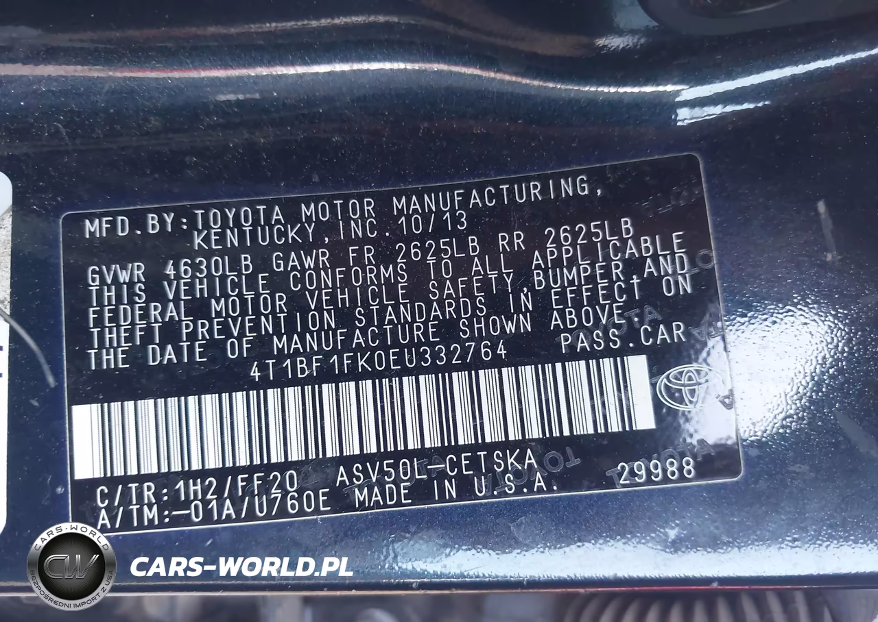 2014 Toyota Camry Se VIN:4T1BF1FK0EU332764 - 9