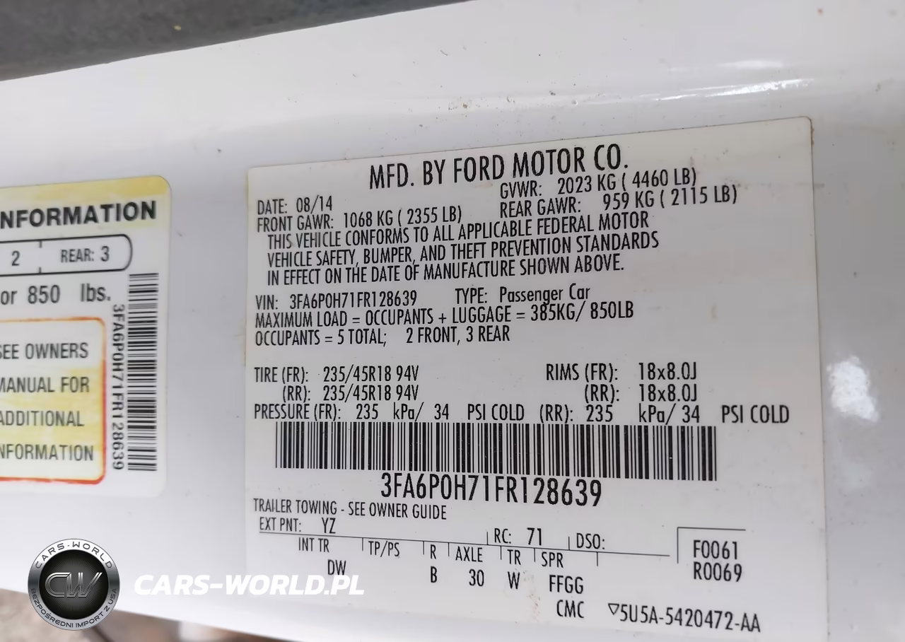 2015 Ford Fusion Se VIN:3FA6P0H71FR128639 - 9