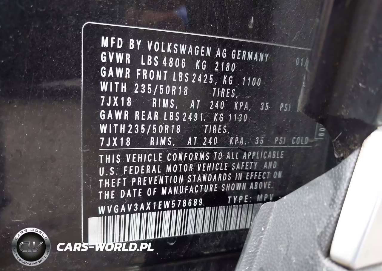 2014 Volkswagen Tiguan Se VIN:WVGAV3AX1EW578689 - 9