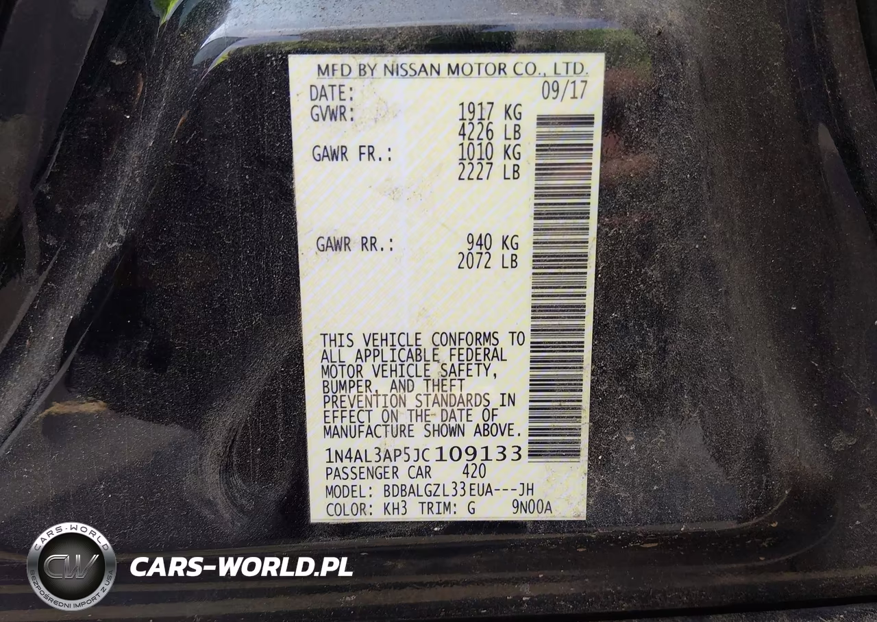 2018 Nissan Altima 2.5 VIN:1N4AL3AP5JC109133 - 9