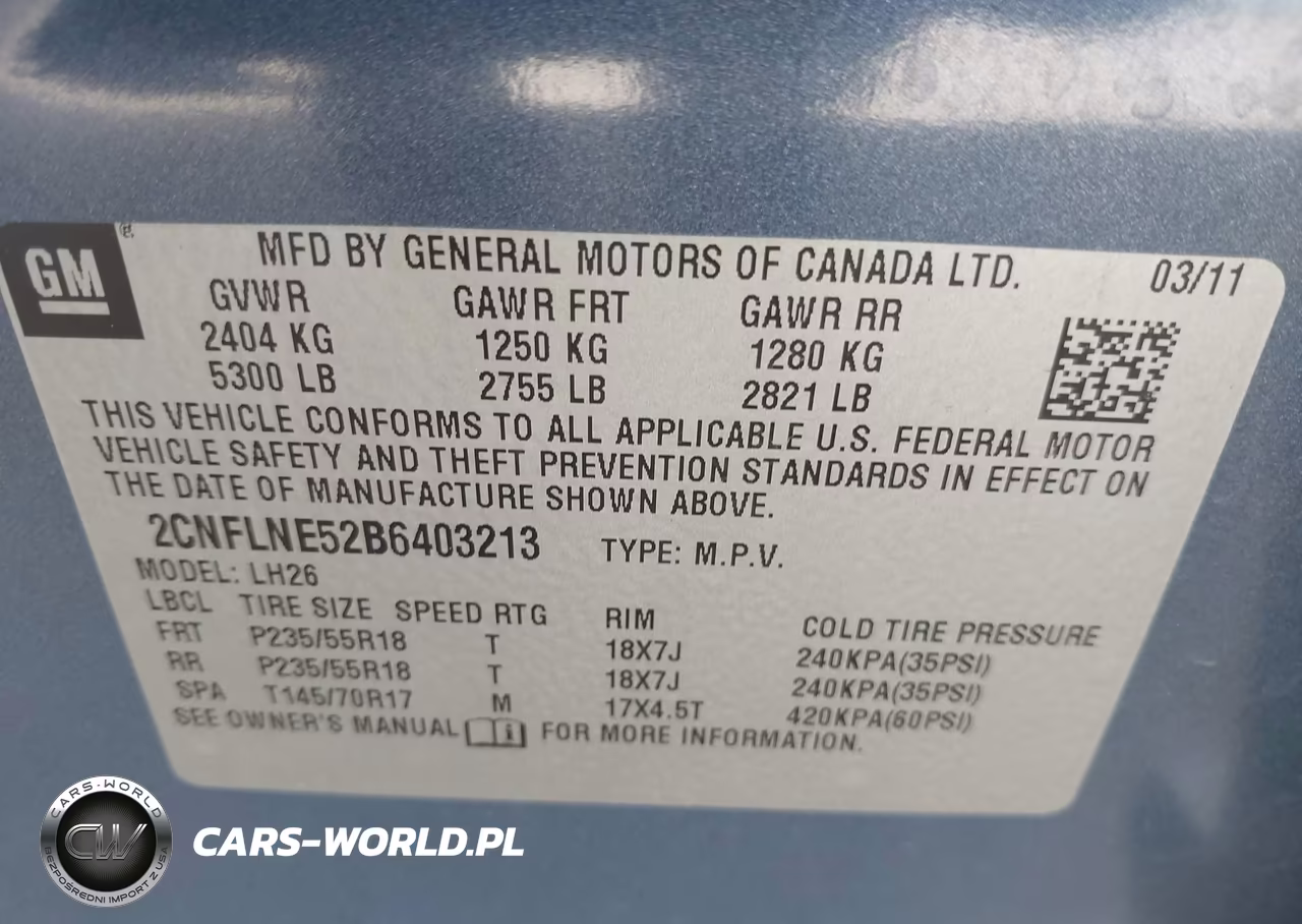 2011 Chevrolet Equinox 2Lt VIN:2CNFLNE52B6403213 - 9