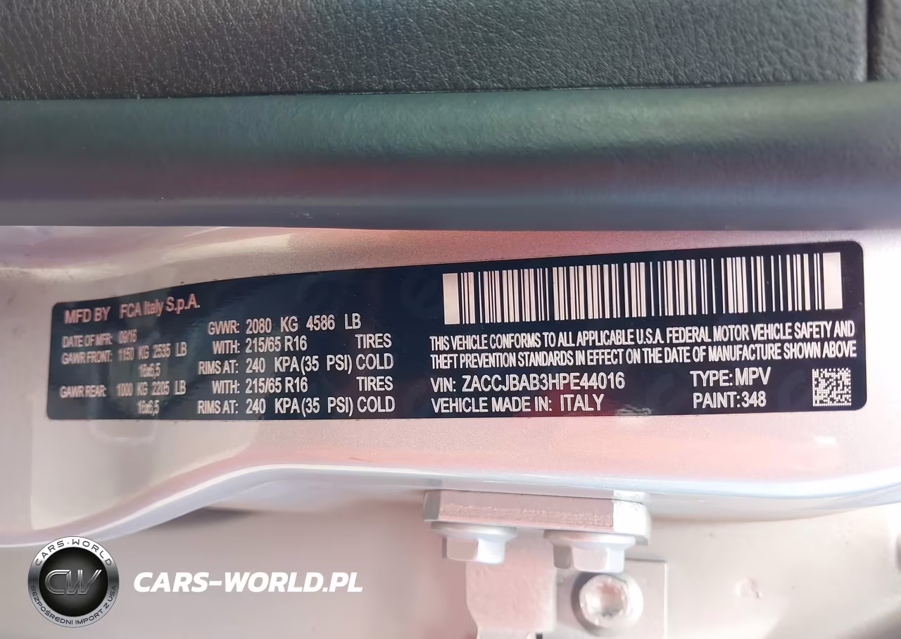 2017 Jeep Renegade Sport 4X4 VIN:ZACCJBAB3HPE44016 - 8