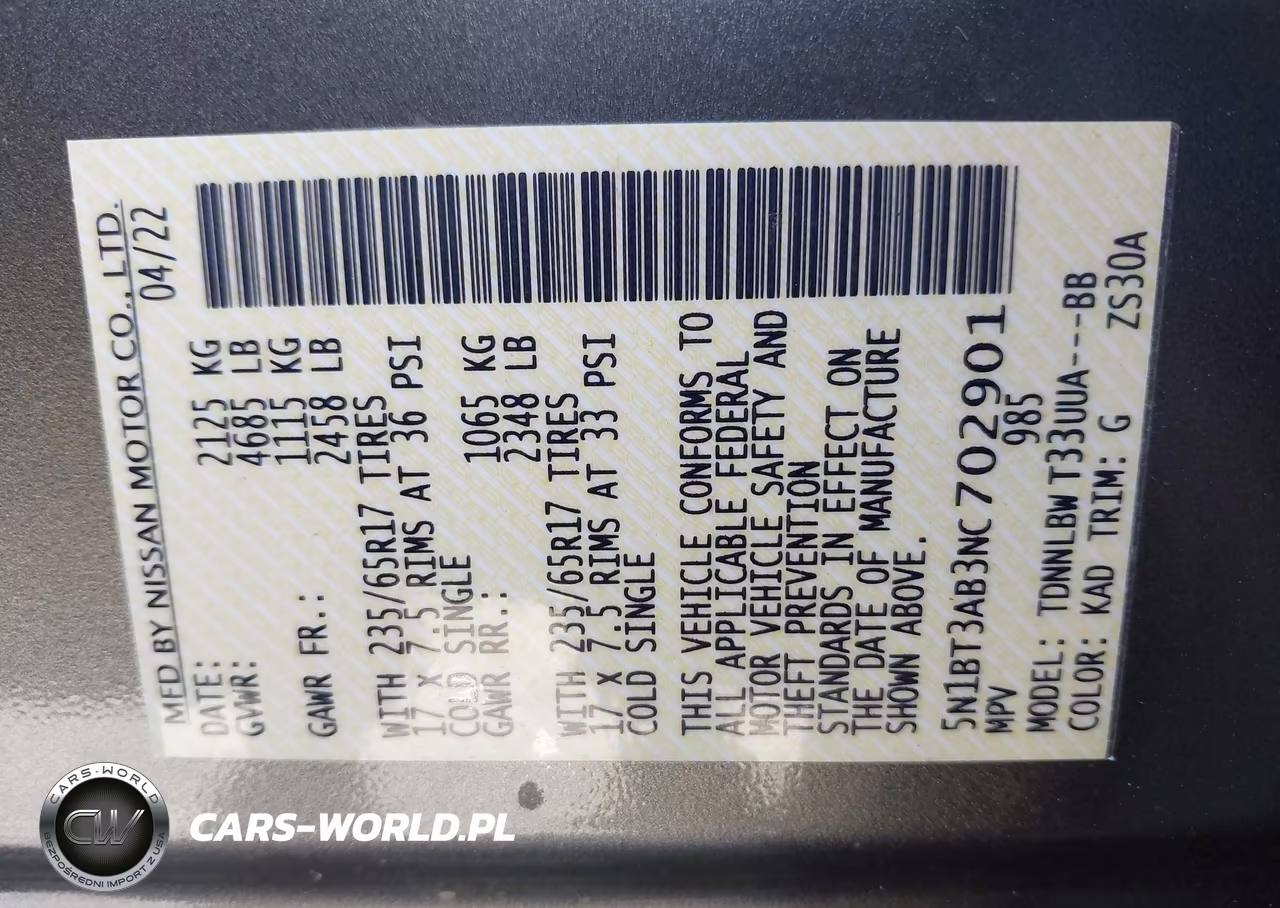 2022 Nissan Rogue S Intelligent Awd VIN:5N1BT3AB3NC702901 - 9