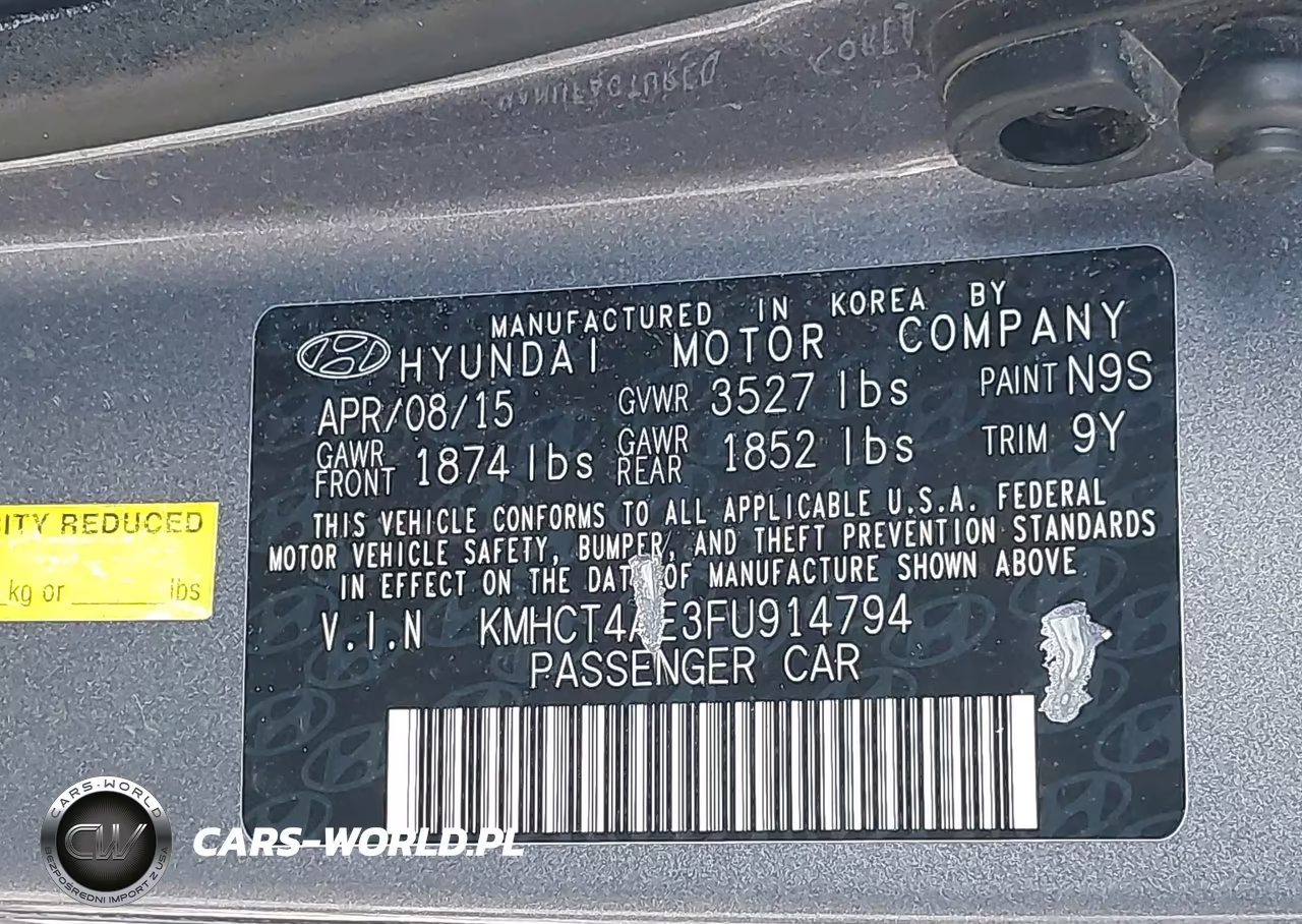 2015 Hyundai Accent Gls VIN:KMHCT4AE3FU914794 - 17