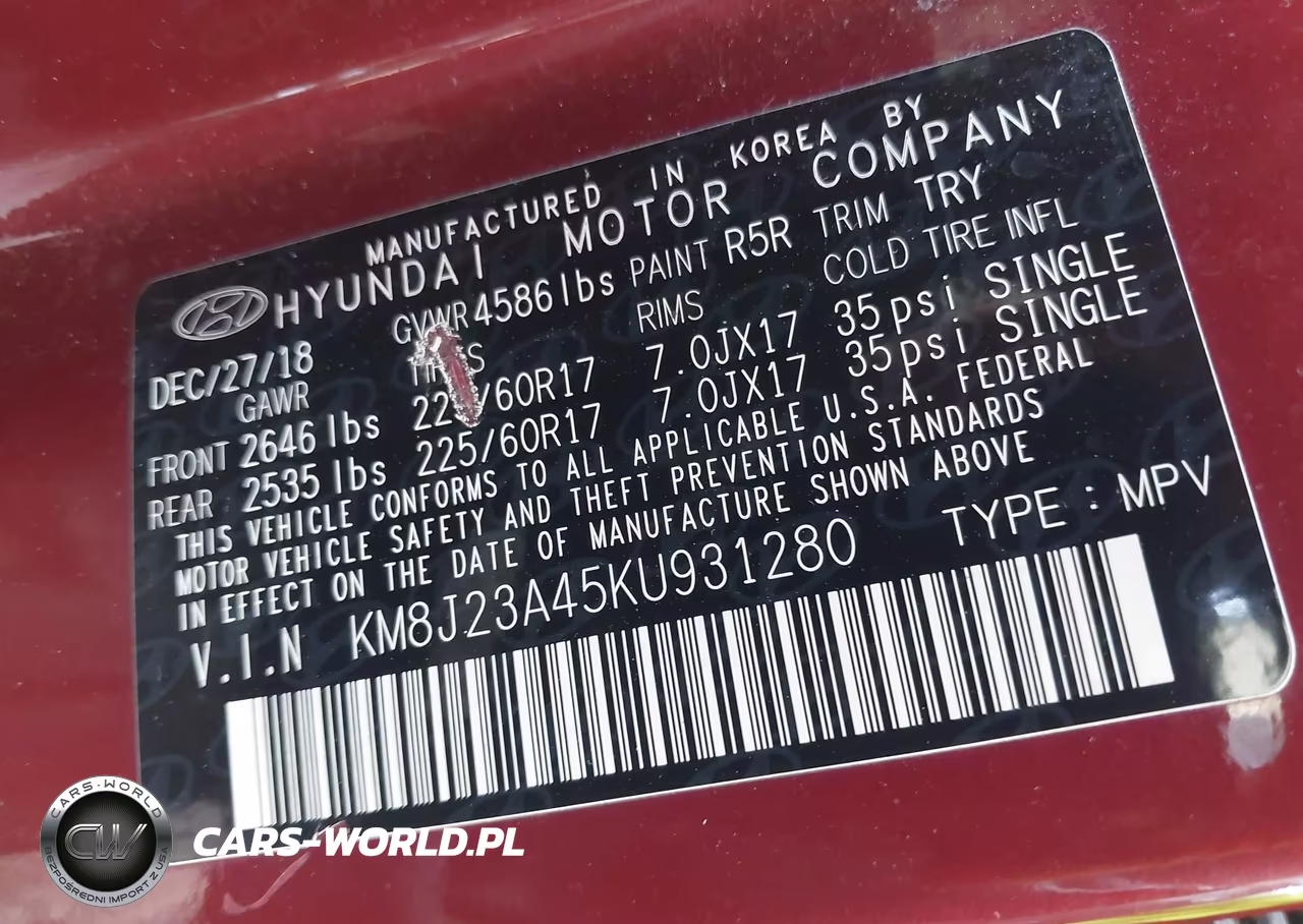 2019 Hyundai Tucson Se VIN:KM8J23A45KU931280 - 9