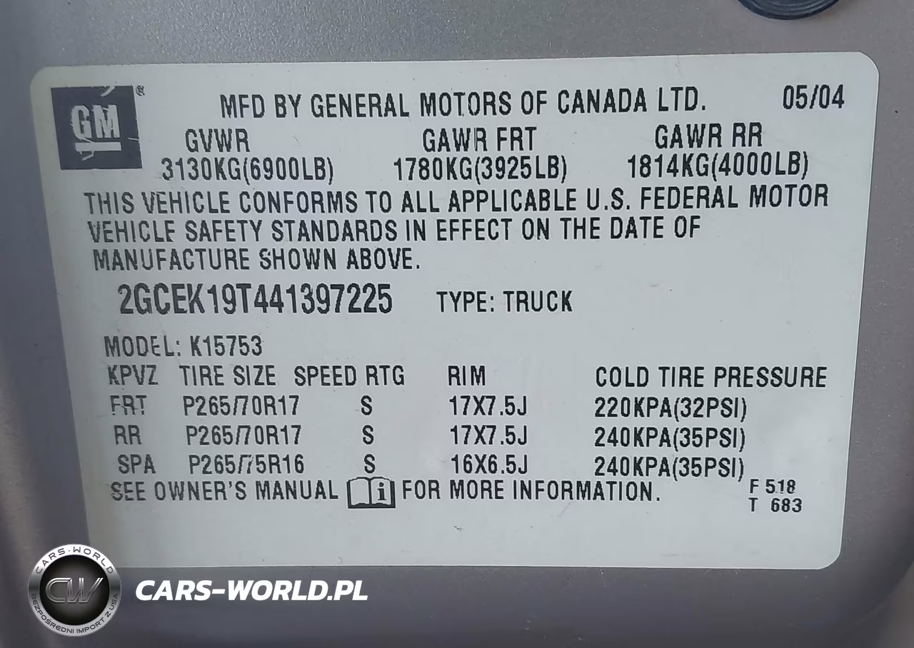 2004 Chevrolet Silverado 1500 Lt VIN:2GCEK19T441397225 - 9