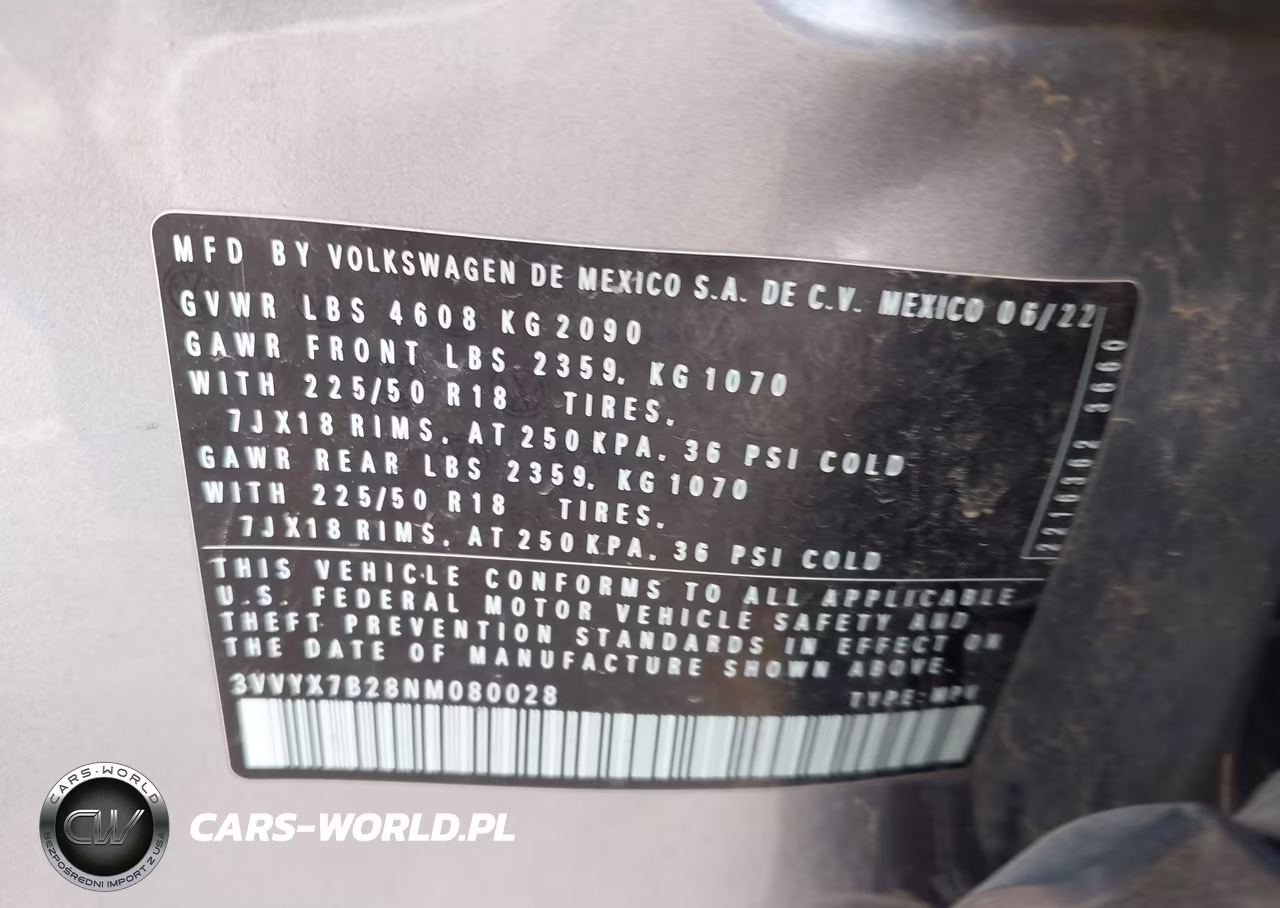 2022 Volkswagen Taos 1.5T Se VIN:3VVYX7B28NM080028 - 9