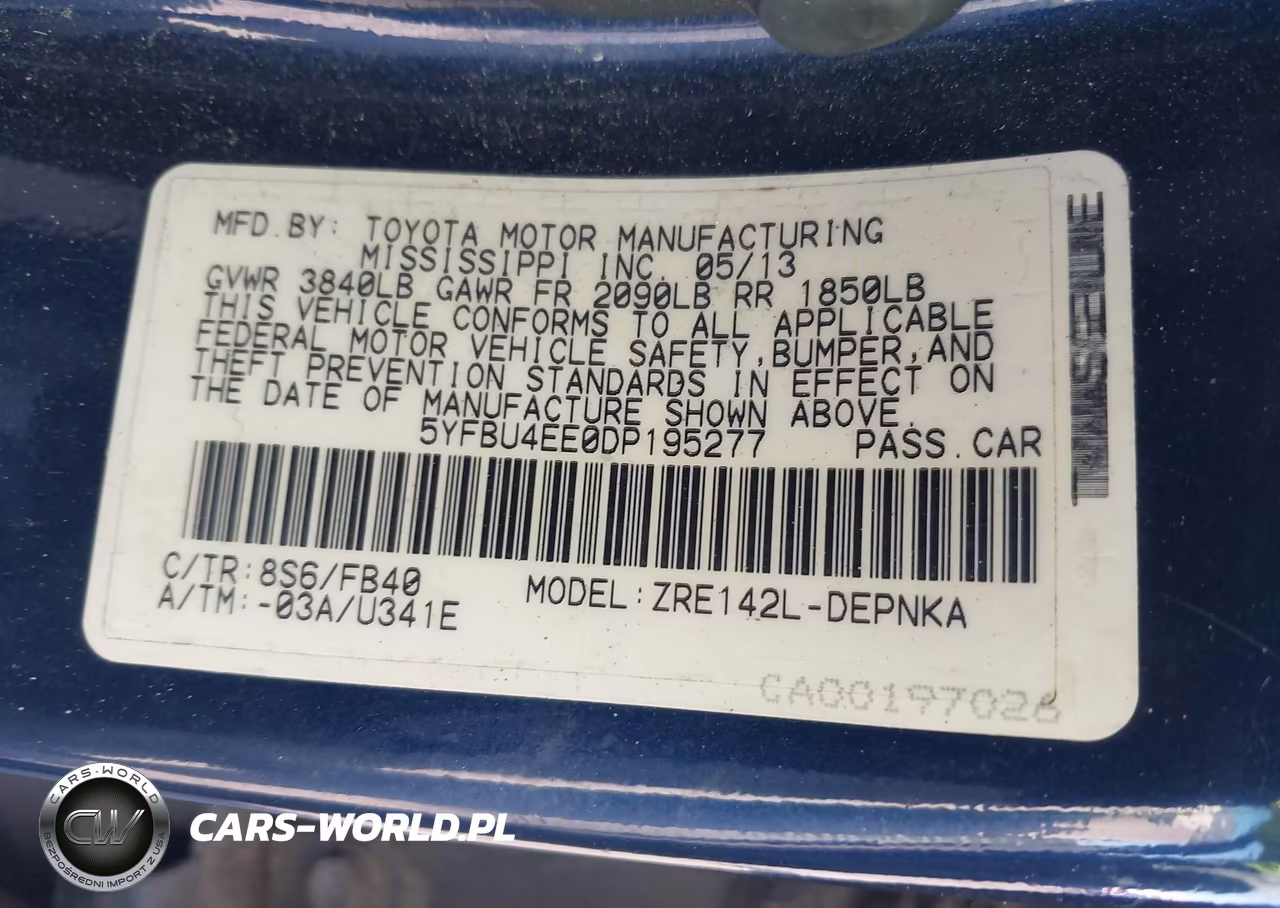 2013 Toyota Corolla Le VIN:5YFBU4EE0DP195277 - 9
