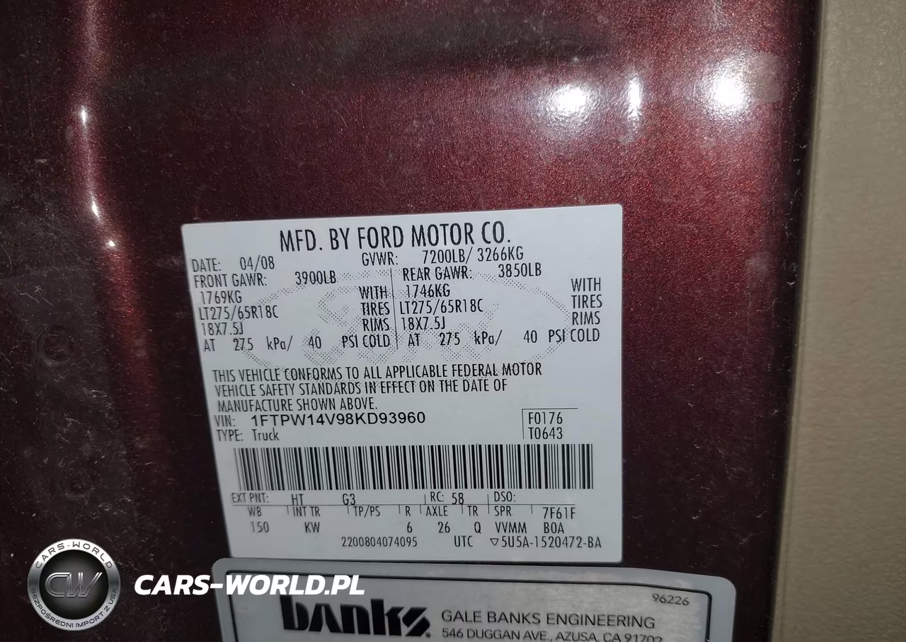 2008 Ford F-150 King Ranch VIN:1FTPW14V98KD93960 - 9