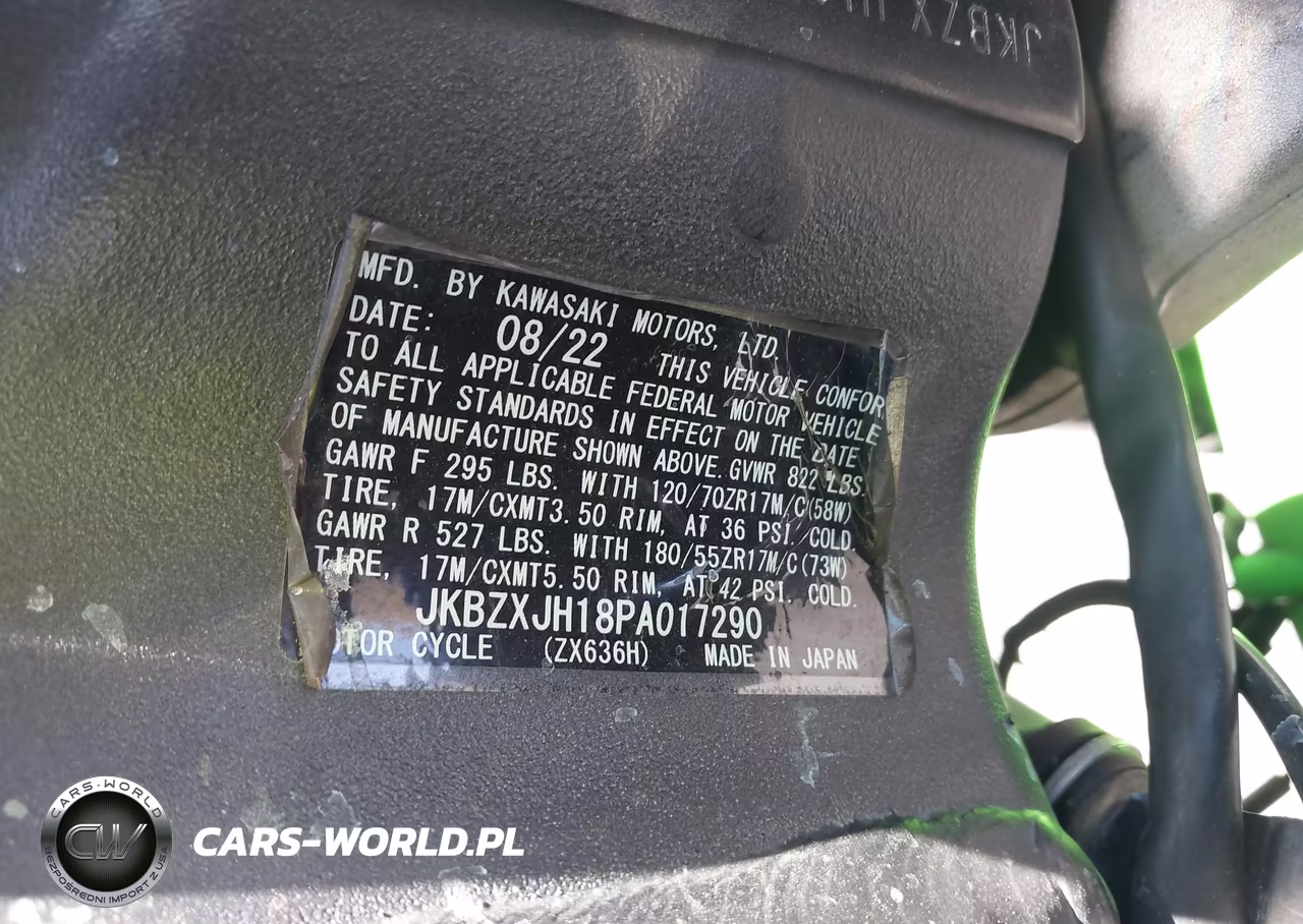 2023 Kawasaki Zx636 K VIN:JKBZXJH18PA017290 - 10