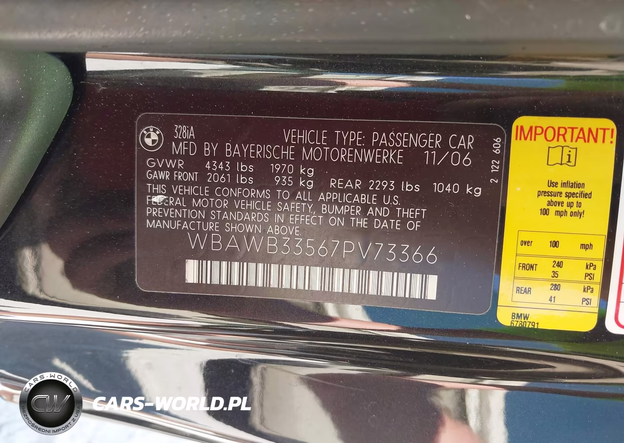 2007 BMW 328I VIN:WBAWB33567PV73366 - 9