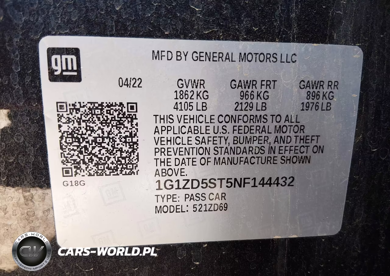 2022 Chevrolet Malibu Fwd Lt VIN:1G1ZD5ST5NF144432 - 9