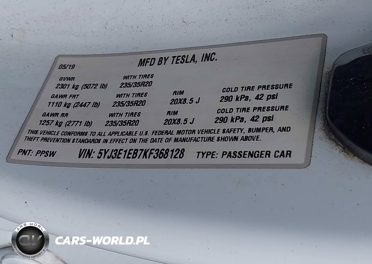 2019 Tesla Model 3 Long Range-Performance VIN:5YJ3E1EB7KF368128 - 9